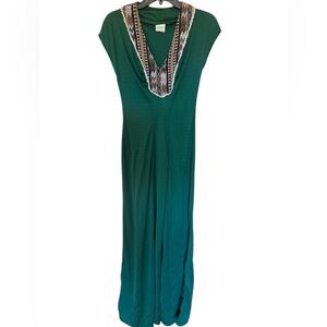 This Is Yours San Francisco Vintage Green Tapestry Maxi Dress Small? See Measure